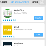 Menú Mis aplicaciones